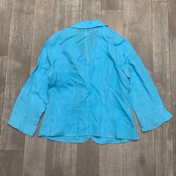 Womens Talbots Fresh Linen Thin‎ Blazer Jacket - Picture 2 of 6